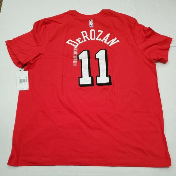 NWT Chicago Bulls DeMar DeRozan Red 2021 City Edition Nike Jersey T-Shirt XXL - Picture 1 of 8